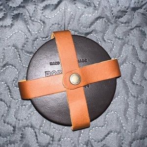 Portland leather goods coasters set of 6